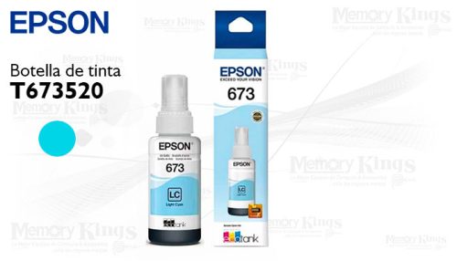 Botella de TINTA EPSON 673 Cyan Claro 70ml