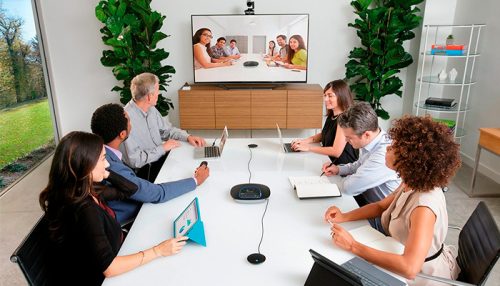 CAMARA LOGITECH GROUP FHD Conference Cam, incluye 2 Micrófonos de Expansión
