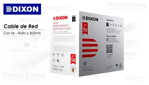 CABLE RED CAT-5e 305mts DIXON 7060 100% Cobre
