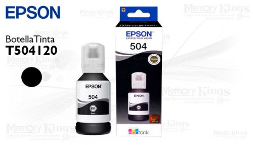 Botella de TINTA EPSON 504 Black 127ml