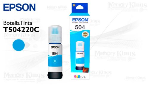 Botella de TINTA EPSON 504 Cyan 70ml