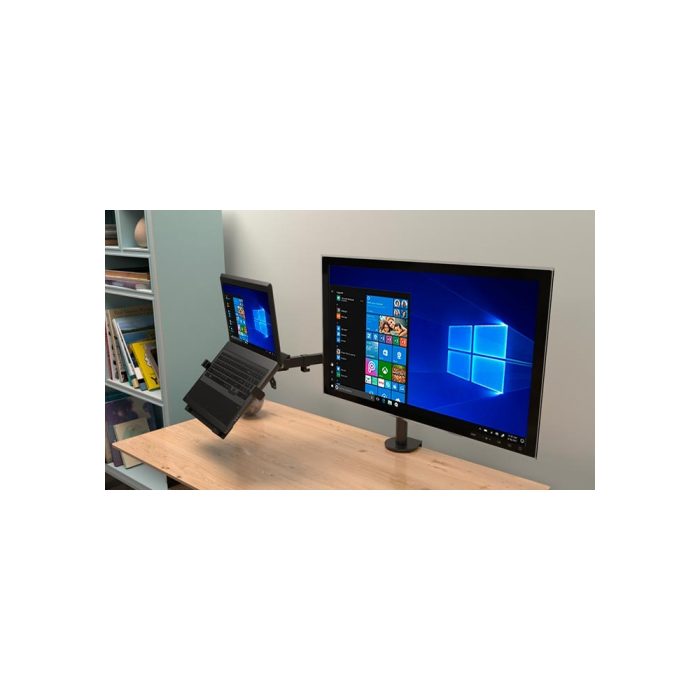 Soporte para monitor Klip Xtreme KMM-301, compatible con pantallas de 13 a 32", admite laptop