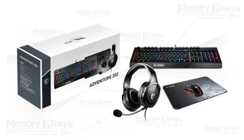 TECLADO+MOUSE+PAD+ AURICULAR Gaming MSI ADVENTURE