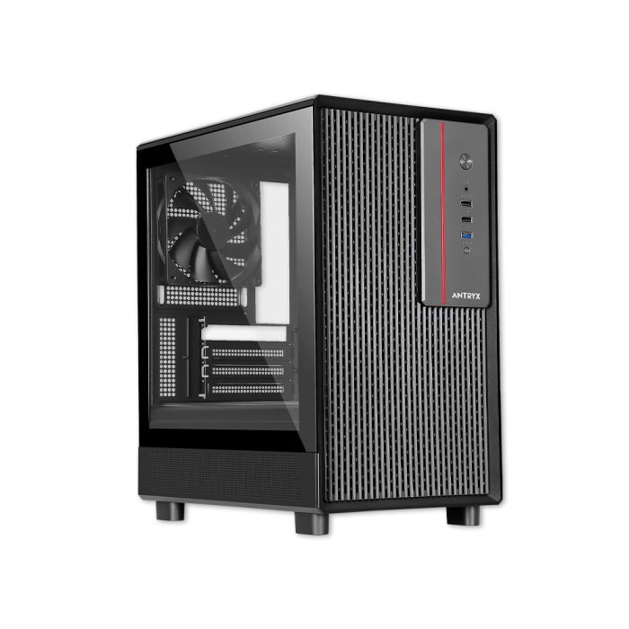 Caja Mid Tower Antyx Elegant con Fuente de 350W - Diseño Moderno y Amplia Compatibilidad