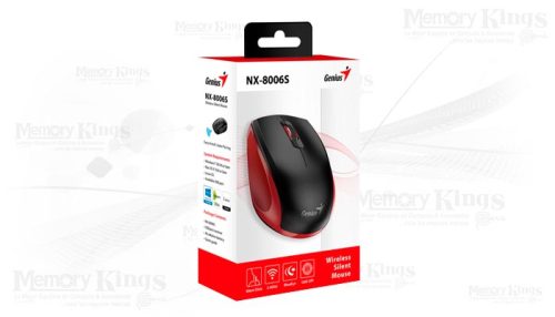 MOUSE GENIUS NX-8006S WIRELESS BLUEEYE SILENT RED