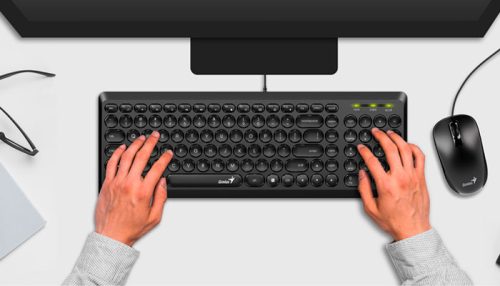 TECLADO GENIUS SLIMSTAR Q200 USB BLACK