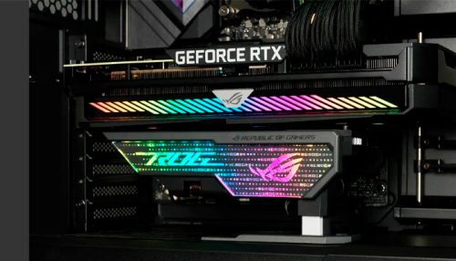 SOPORTE DE GPU ASUS ROG HERCULX 3D ARGB Black