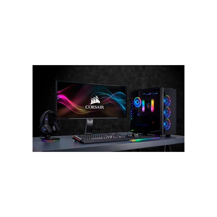 Caja Mid Tower Corsair Obsidian 500D RGB SE negra con iluminación RGB y excelente ventilación