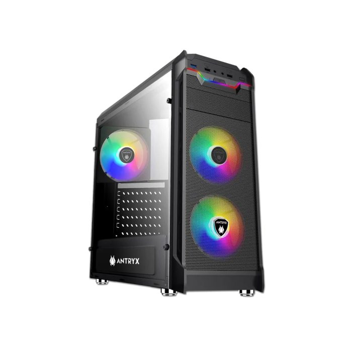Caja Mid Tower ANTRYX RX Vortex ARGB 600W - Iluminación RGB, óptima ventilación y espacio para gaming