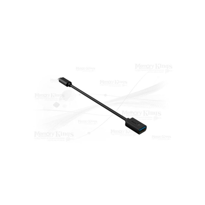 Adaptador USB-C a USB-A Genius ACC-C2AC de 21cm, color negro, conexión rápida y versátil