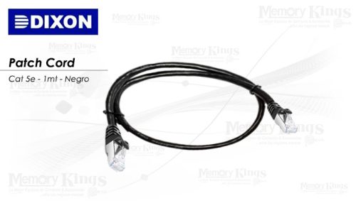 CABLE RED PATCH CORD DIXON 1mt cat-5e Negro