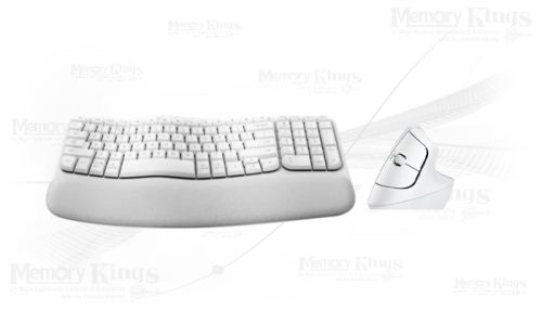 TECLADO+MOUSE LOGITECH ERGO WAVE LIFT BLUETOOTH WIRELESS WHITE