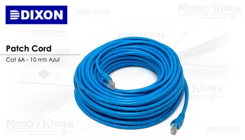 CABLE RED PATCH CORD DIXON 10mt cat-6A Azul