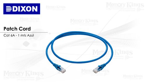 CABLE RED PATCH CORD DIXON 1mt cat-6A Azul