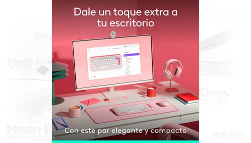 TECLADO+MOUSE LOGITECH POP ICON BLUETOOTH PINK