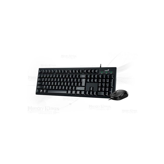 Teclado y mouse Genius KM-100SE AI, USB, color negro, diseño ergonómico y alta respuesta