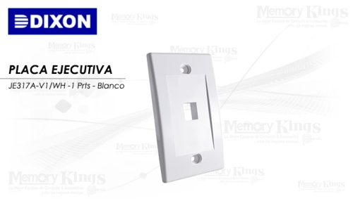 PLACA EJECUTIVA VERTICAL 1 PUERTO DIXON BLANCO