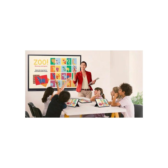 Pizarra Interactiva Samsung 75" 4K Touch IR, 60Hz, sonido de 30W, ideal para aulas y presentaciones
