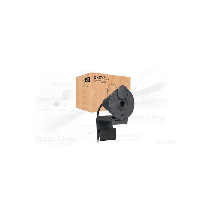 Cámara Logitech Brio B2B 1080P FHD USB-C Negra | Alta definición y óptica avanzada para videoconferencias