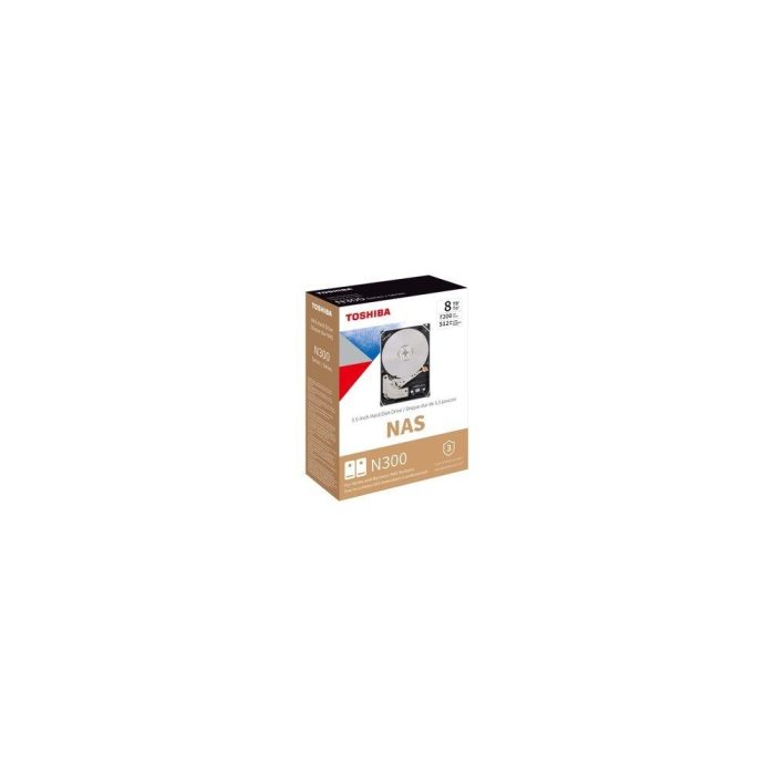 Disco duro Toshiba N300 de 8TB, 7200rpm, SATA 3.5" para NAS y servidores, gran velocidad de 281MB/s