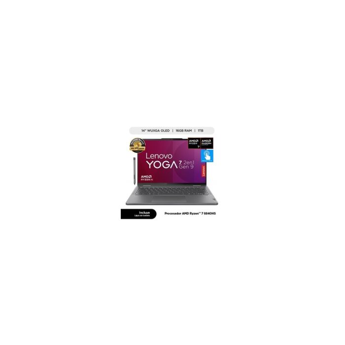 Lenovo Yoga 7 2 en 1 Convertible 14" Táctil - AMD Ryzen 7, 16GB RAM, 1TB SSD, Gris, Wi-Fi 6