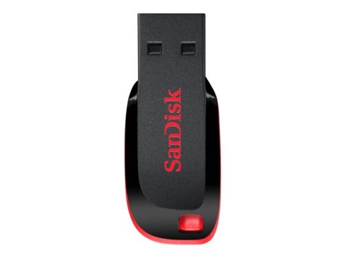 Memoria Flash USB SanDisk Cruzer Blade, 32GB, USB 2.0, presentación en colgador.