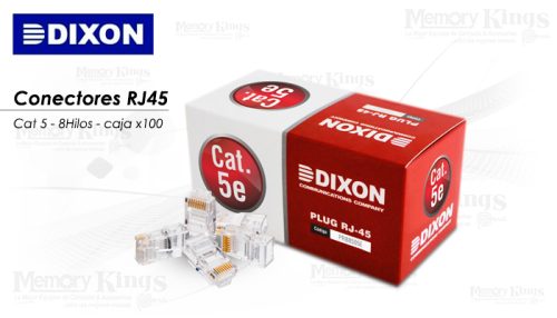 CONECTOR DE RED RJ45 DIXON CAT-5e (CAJAx100)