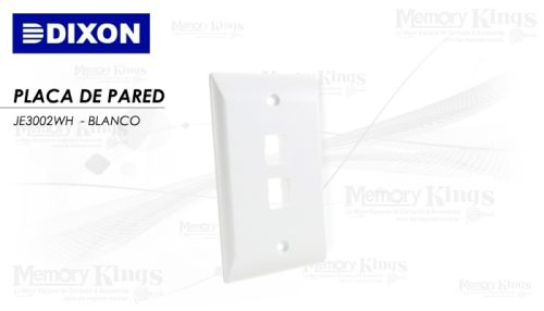 PLACA DE PARED 2 PUERTOS DIXON BLANCO