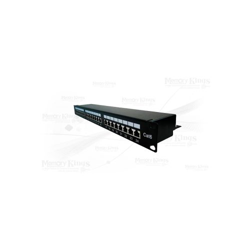 Patch Panel Cat-6 Dixon 24 Puertos, Conexión Tipo 110, Ideal para Redes Rápidas y Estables