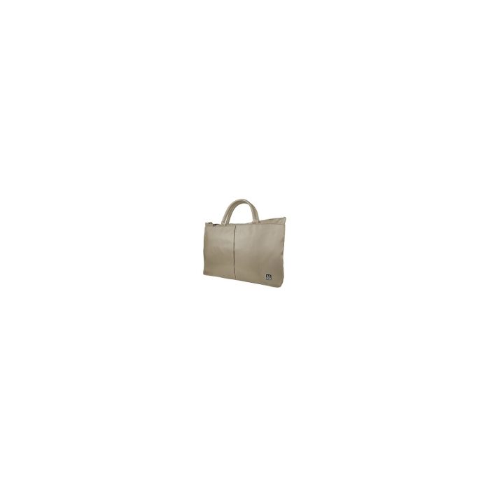 Maletín Klip Xtreme KLB-450BG para notebook de 15.6", nylon 1680D, color beige, elegante y resistente.