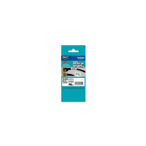 CINTA BROTHER PT-1090/2460/2730VP/9500PC IND TAP BLACK ON WHITE 3/4" (18MM)