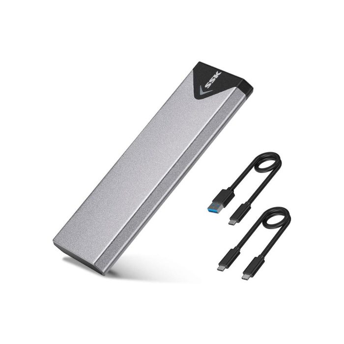 Enclosure para SSD M.2 NVMe (PCIe) / SATA, admite tamaños 2242/2260/2280, USB-C 3.2 Gen 2