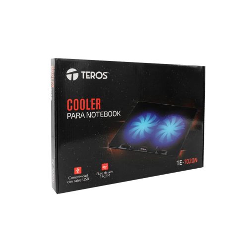 Cooler TEROS TE-7020N, compatible con notebooks de hasta 15.6", 2 fan de 12cm