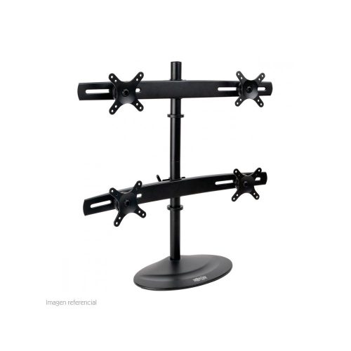 Soporte cuádruple de monitor Tripp-Lite DDR1026MQ, pantallas planas de 10" a 26", negro.