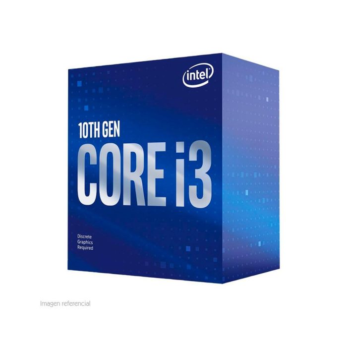 Procesador Intel Core i3-10100F, 3.60 GHz, 6 MB Caché L3, LGA1200, 65W, 14 nm.
