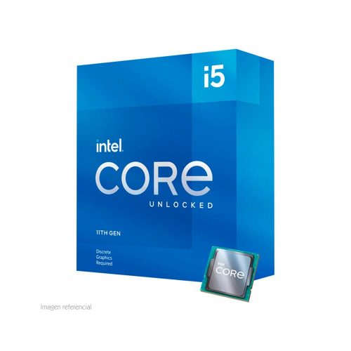 Procesador Intel Core i5-11600KF 3.90 / 4.90 GHz, 12 MB Caché L3, LGA1200, 125W, 14 nm.