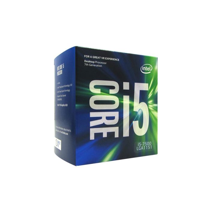 Procesador Intel Core i5-7500, 3.4 GHz, 6 MB Caché L3, LGA1151, eficiente y potente para PC
