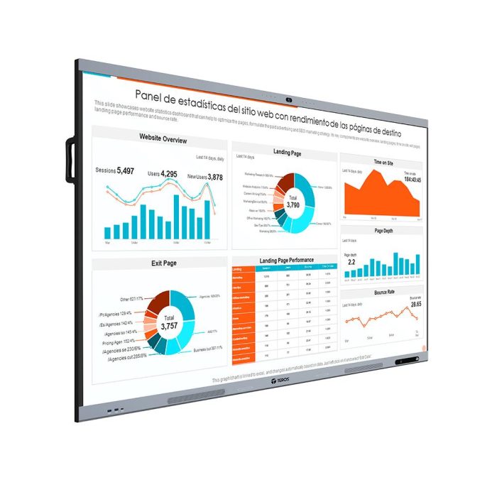 Pantalla Táctil Interactiva TEROS TE7511W, 75" D-LED IPS 3840x2160, 8 ms, 8GB, Android 14