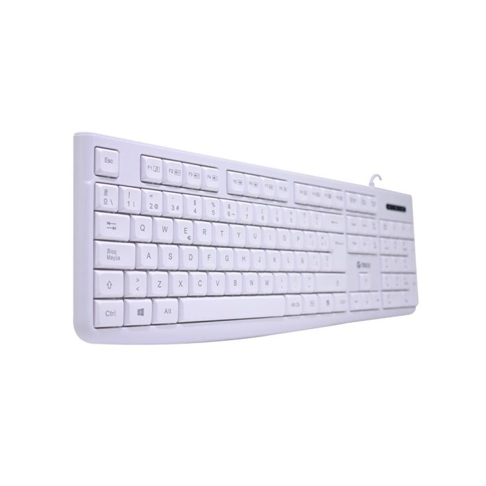 Teclado estándar TE-4069S, multimedia, USB 2.0, español, color blanco