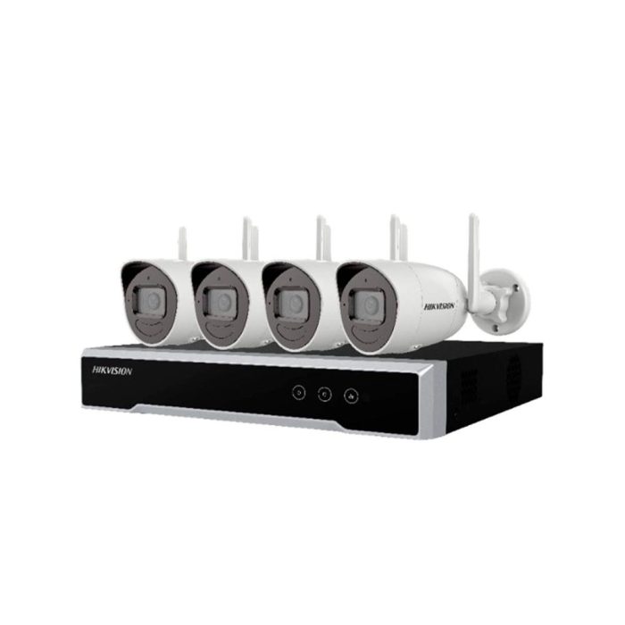 Kit de monitoreo HIKVISION (1 NVR Wi-Fi de 4 Canales + 4 Camaras Wi-Fi de 2 MP).