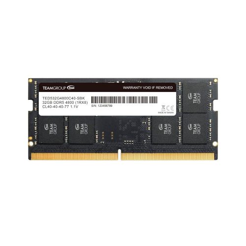 Memoria TEAMGROUP SO-DIMM ELITE DDR5, 32GB DDR5-4800MHz, CL40, 1.1V, 262-Pin, Non-ECC