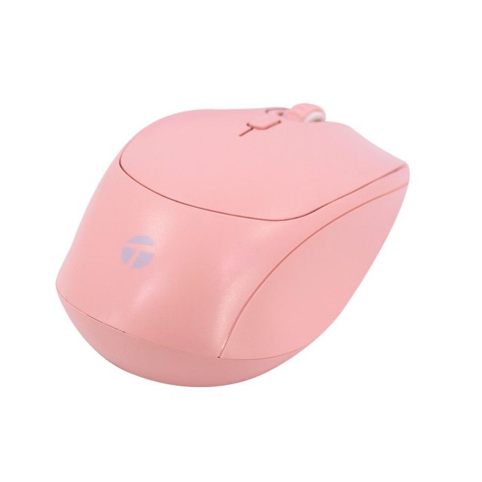 Mouse óptico TEROS TE-1226S, 800-1200-1600 DPI, USB, 4 botones, color rosado