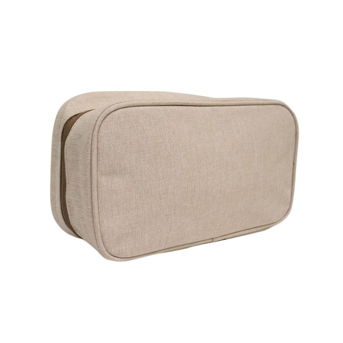 Estuche organizador Teros Te-Acs9015 en beige para cables y accesorios de tecnología