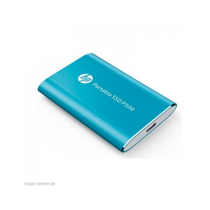 Disco duro externo estado sólido HP P500, 500GB, Blue, USB 3.1 Tipo-C.