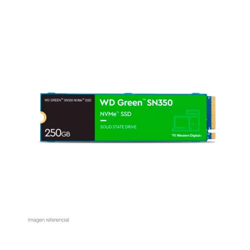 Unidad en estado solido Western Digital Green SN350 NVMe, 250GB M.2 2280