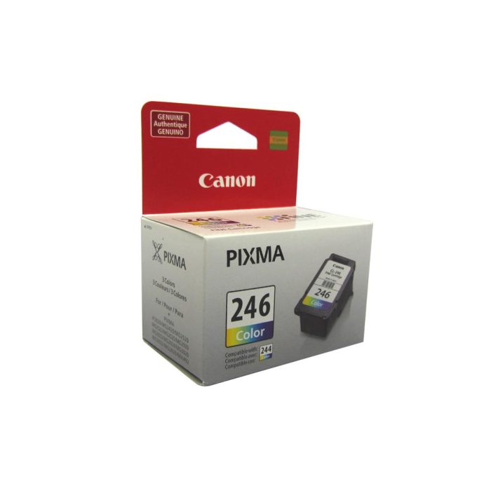 Cartucho de tinta Canon CL-246, Tri-Color, FINE Technology, 180 paginas.