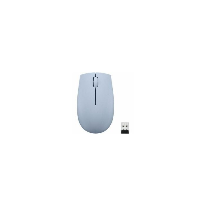 Mouse inalámbrico Lenovo 300 compacto en color azul escarcha - diseño ergonómico y portátil