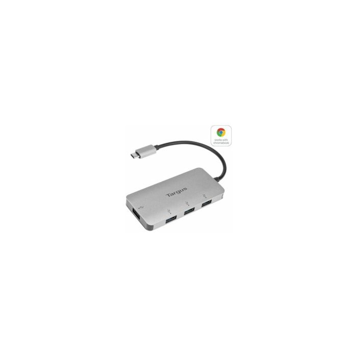 Targus ACH226BT Concentrador USB - USB 3.0 Typo C - 5GB/s - Mouse, Teclado, Disco Duro, Unidad flash - Externo - Plata - 4 Total USB Port(s) - 4 USB 3.0 Port(s) - PC, Mac
