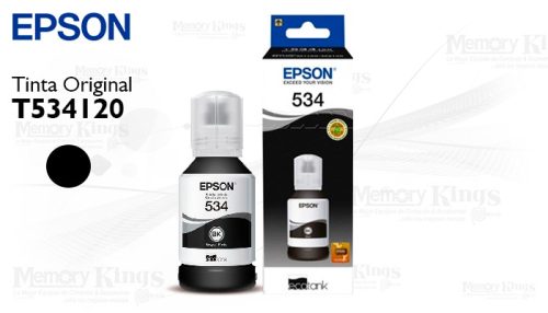 Botella de tinta EPSON T534120-AL, color negro, contenido 120ml.