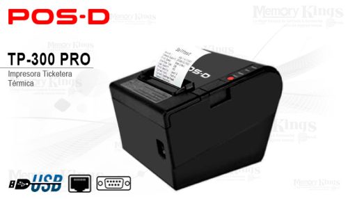 IMPRESORA Termica POS-D TP-300 PRO RED|USB|Serial
